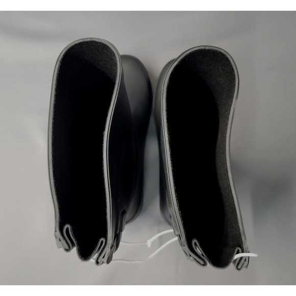 A New Day Boots Womens Size 8 Black Waterproof Mid Calf Rain Shoes Rubber Buckle - Picture 12 of 16